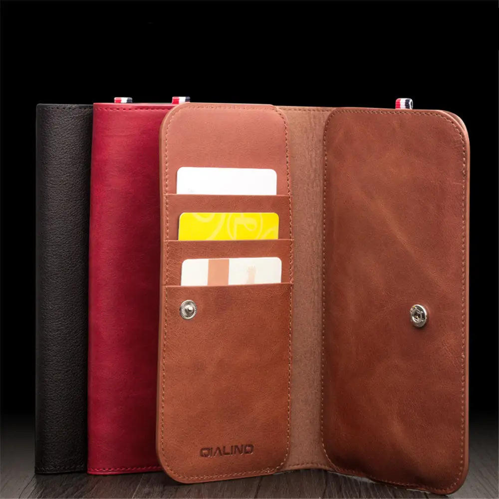 Genuine Cowhide Leather Wallet Case For Huawei Mate XS 2/XS Card Slot Full Cover