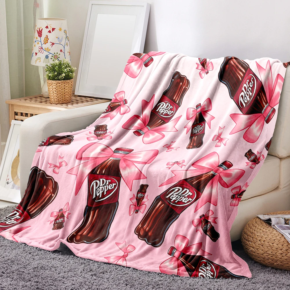 Unique Dr. Pepper Print Blanket, Ultra-soft, Comfortable Sofa or Bed Blanket, Machine Washable, Ideal Gift for Men and Women, Cu