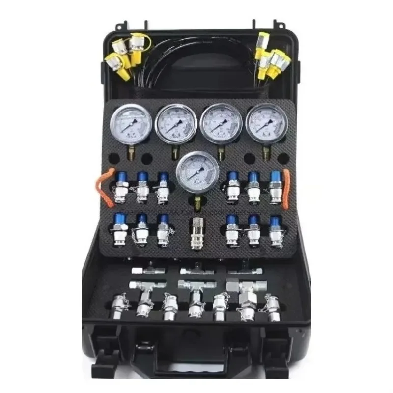 

Hydraulic Pressure Gauge Set & Diagnostic Tool Kit for Excavator Hydraulic Pressure Measurement