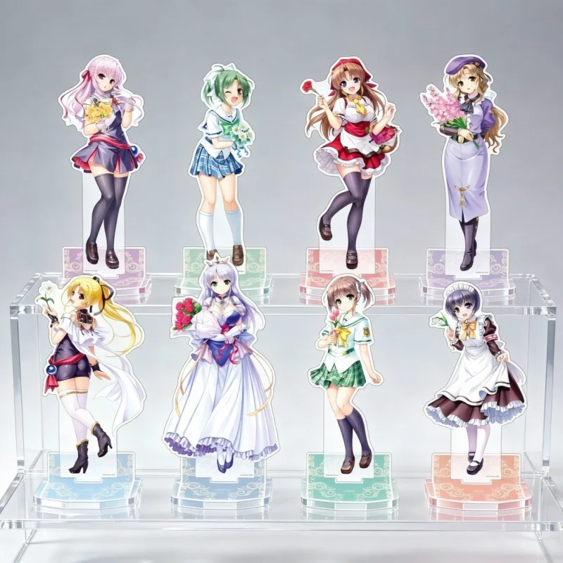 Brighter than Dawning Blue Anime Acrylic Stand Feena Mia Mai Natsuki Model Figure Cosplay Plate Keychain Gift