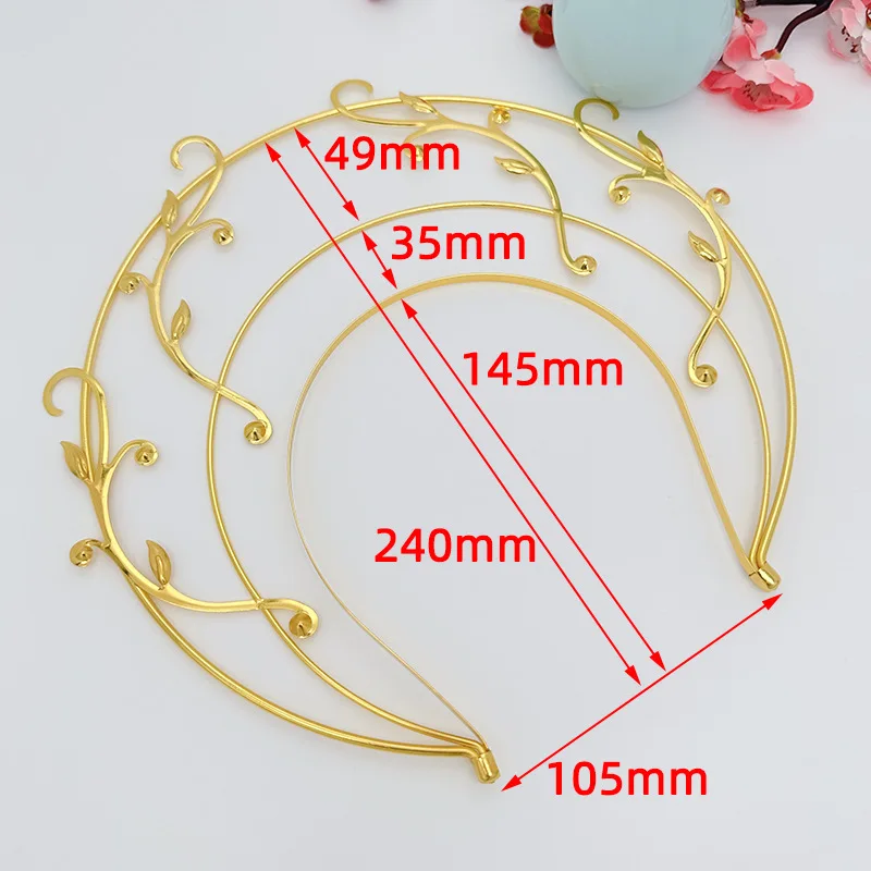 New Fashion Flower Branch Virgin Crown Ancient Style Hanfu Performance Headdress Plating Fairy Virgin Halo Hair Accessories Gift