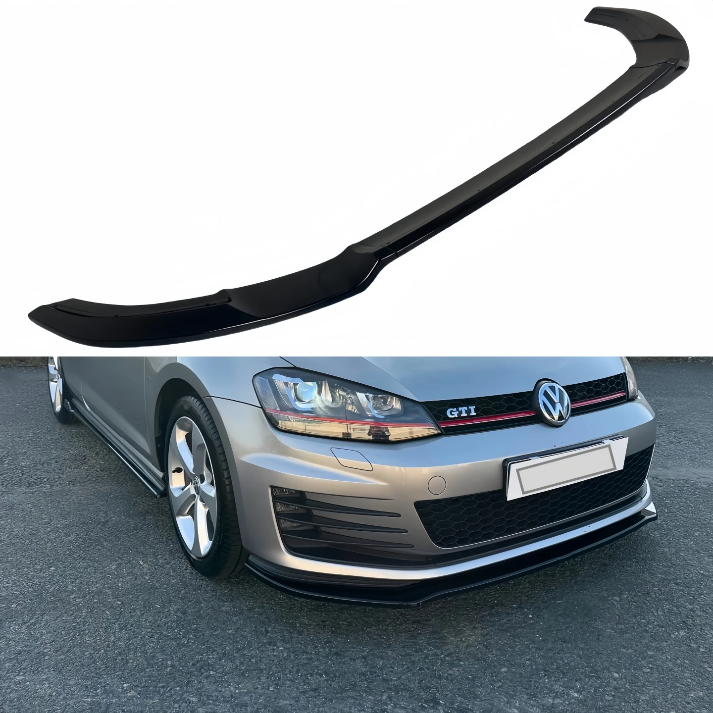 Maxton Style Przedni zderzak Spoiler Splitter Osłona ochronna do Volkswagen Golf 7 MK7.5 GTI R Rline 2012-2019 Zestawy karoserii