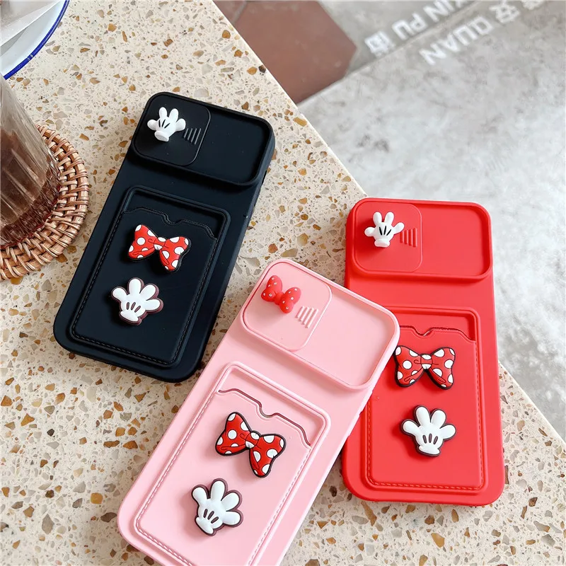 3D Fashion Cartoons Camera Lens Protection Phone Case for iphone 16 15 14 13 12 11 Pro Max 7 8 Plus X XS XR SE soft wallet Cover