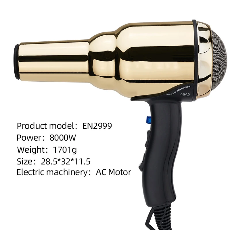 8000W Hair Dryers Home Appliance Blow Drier Hot And Cold Constant Temperature Multi-gear Adjustable Quick Dry