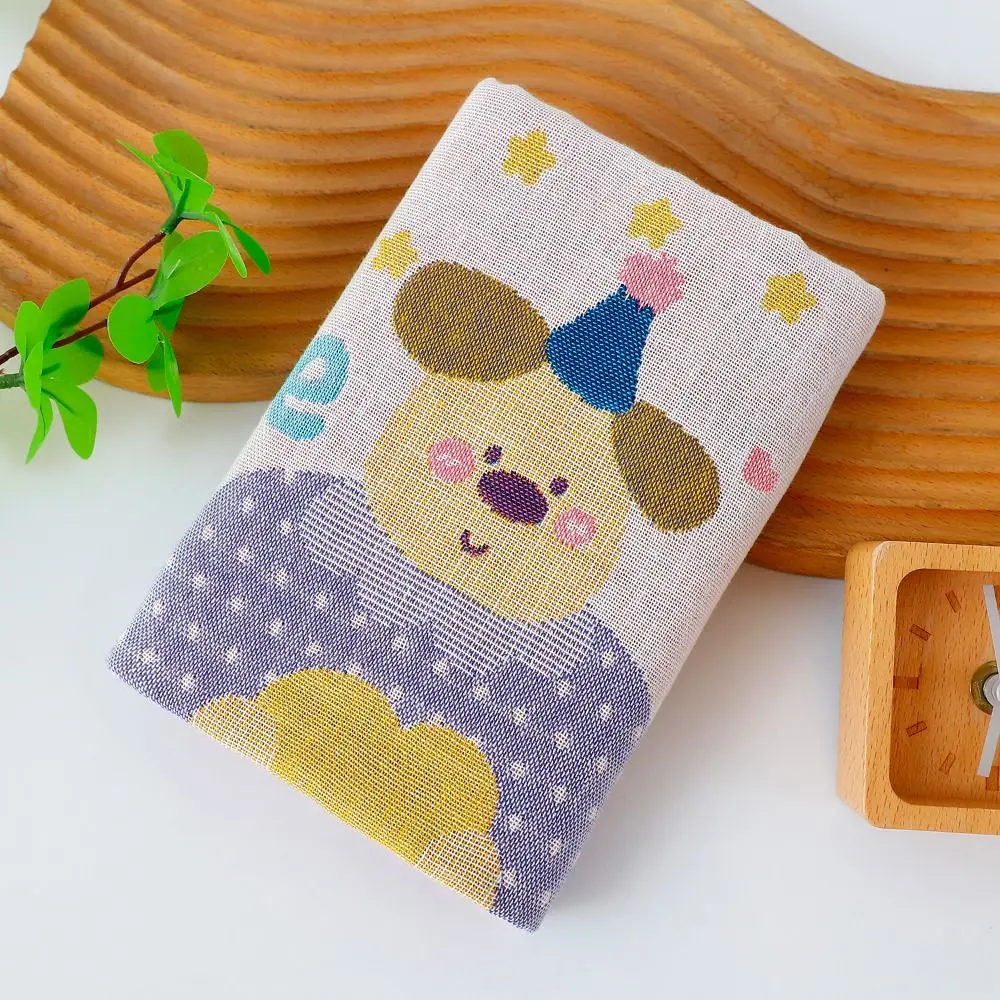 34*74cm Large Hand Towel Decorative Quick Dry Pure Cotton Dish Cloth Cartoon 4 Layer Cotton Gauze Washcloths for Home Restaurant