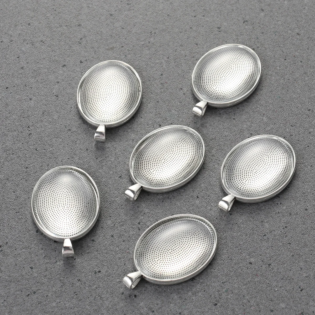 

6 Pcs Rhinestone Rivets of The Lid Oval Pendant Beads for Jewelry Making Bulk DIY