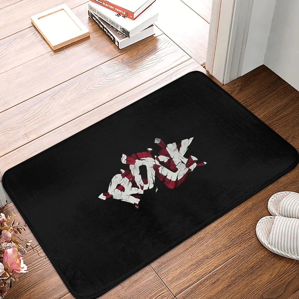 Heavy Metal Rock Music Non-slip Doormat Heavy Rock And Roll Metal Living Room Bedroom Mat Outdoor Carpet Flannel Pattern Decor