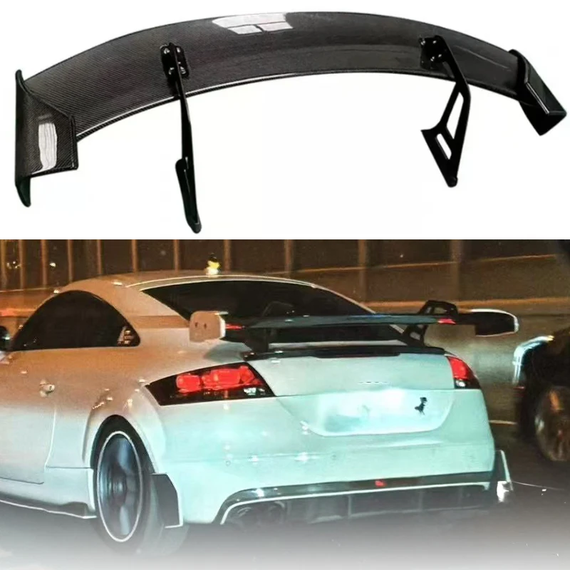 

For Audi TT MK2 trunk spoiler boot wing lip decoration body kit spoiler 2008 2009 2010 2011 GT design high-quality carbon fiber