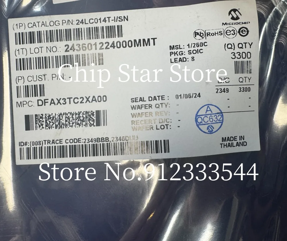 5-100 قطعة 24LC014-I/SN 24LC014T-I/SN 24LC014 SOIC8 EEPROM 100% جديدة ومبتكرة #1