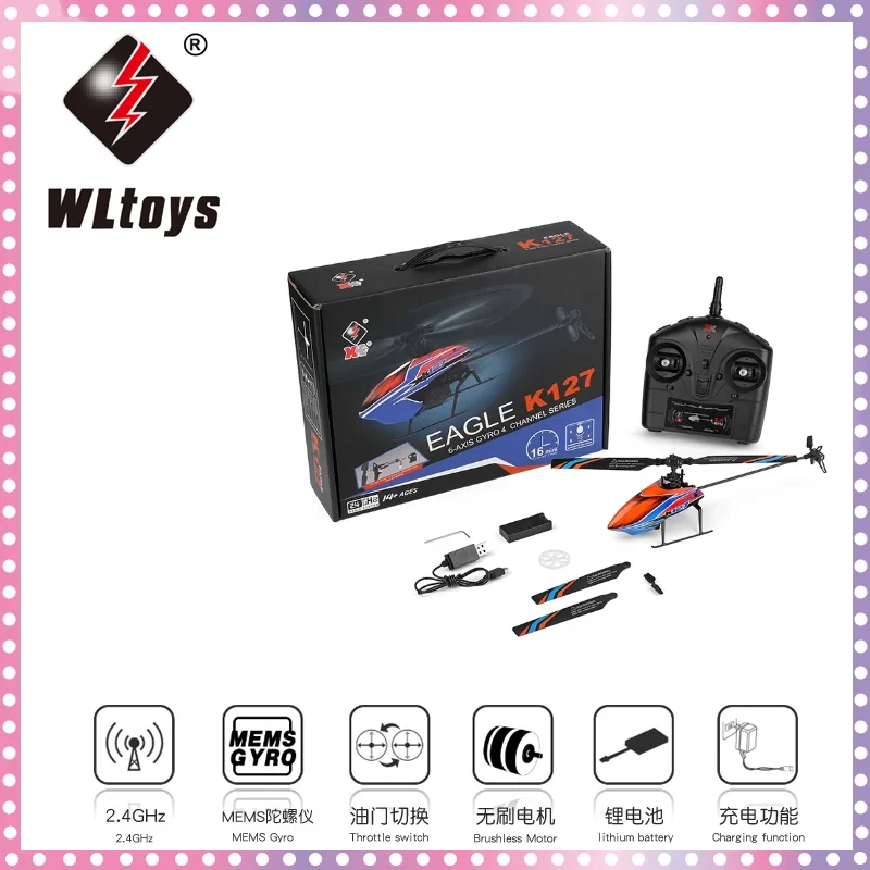 

WLtoys Rc Helicopters K127 2.4Ghz 4CH 6-Aixs Gyroscope Fixed Height Single Blade Propellor Gyro Mini Rc Helicopter Toys For Kids