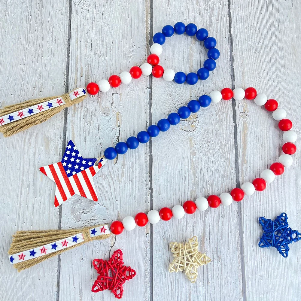 

2 Pcs Wood Bead Hanging Decorations Tassel Fringe Wall Door Bedroom Garden Home Decor Wooden Beads String Plant Pot