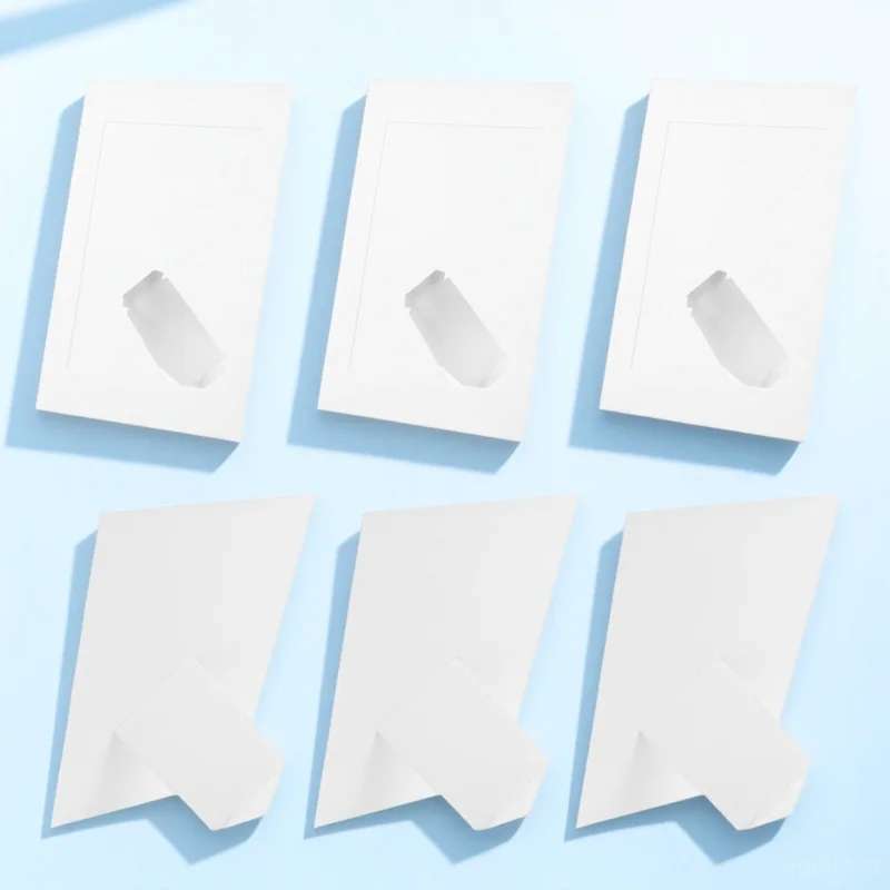 

10pcs Paper Photo Frame 6X4 Desktop Standing Blank Picture Holder Diy Craft Decorative Display For Home Bedroom Tabletop