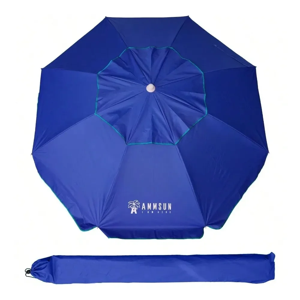 

6.5 Ft Heavy Duty Beach Umbrella For Sand With Tilt Air Vent Sun Shelter UV 50 Protection Outdoor Sunshade Umbrellas And Paraso