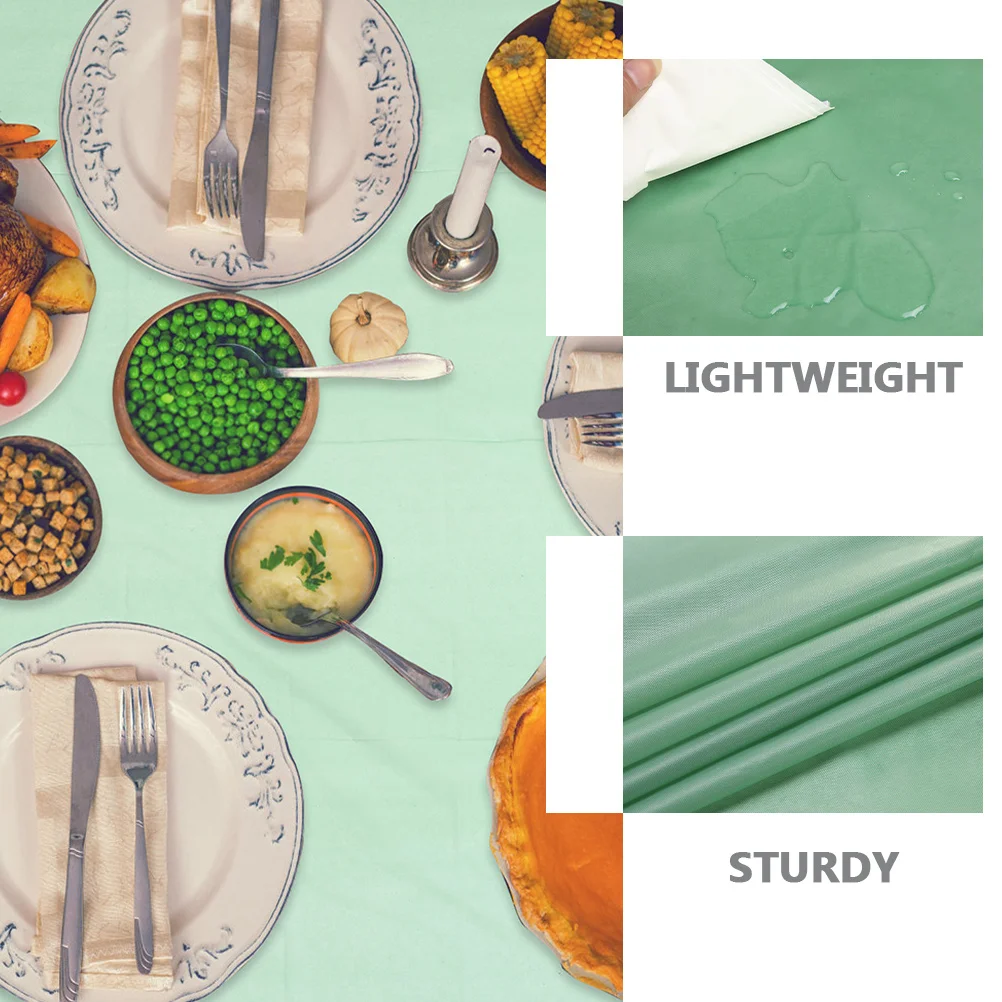 

6Pcs Pure Color Rectangular Tablecloth Lightweight Foldable Party Table Cover Birthday Wedding Family Picnic Table Cover