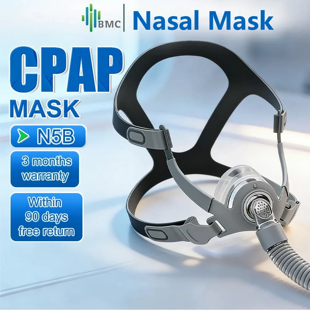 bmc-n5b-cpap-nasal-mask-adjustable-headgear-sleep-apnea-treatment-silicone-pads-sizes-s-m-l-for-comfortable-fit-fast-shipping