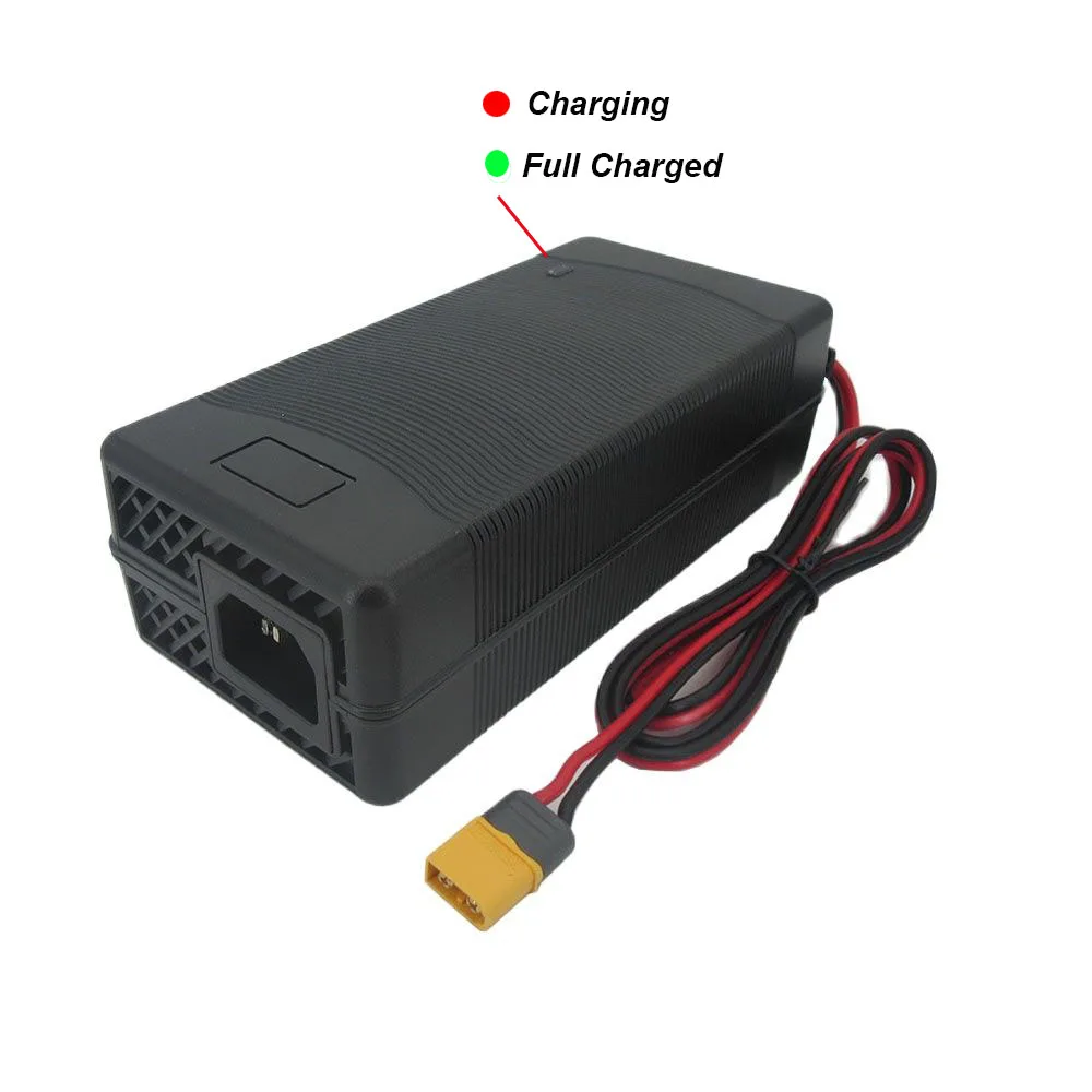 52V 5A Li ion Charger 58.8V 5A For 14S 52 Volt Lithium Battery Smart Charger with fan