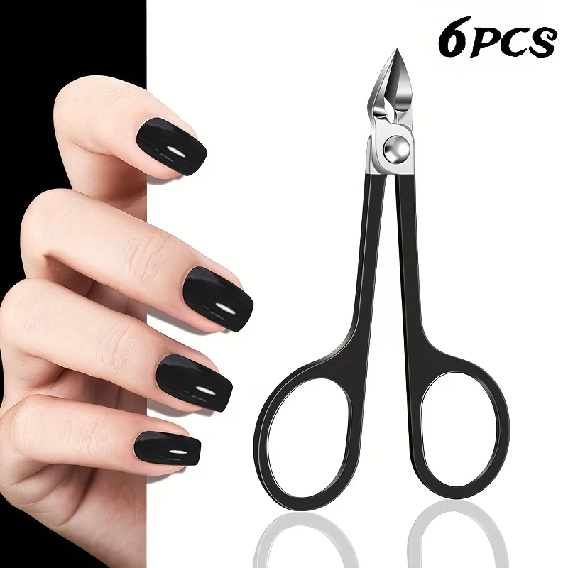 3/6 pz Cura Quotidiana Luce Morta Beige Forbici Dito Cuticola Piccoli Forbici Taglio Professionale In Acciaio Inox V-Lama Testa