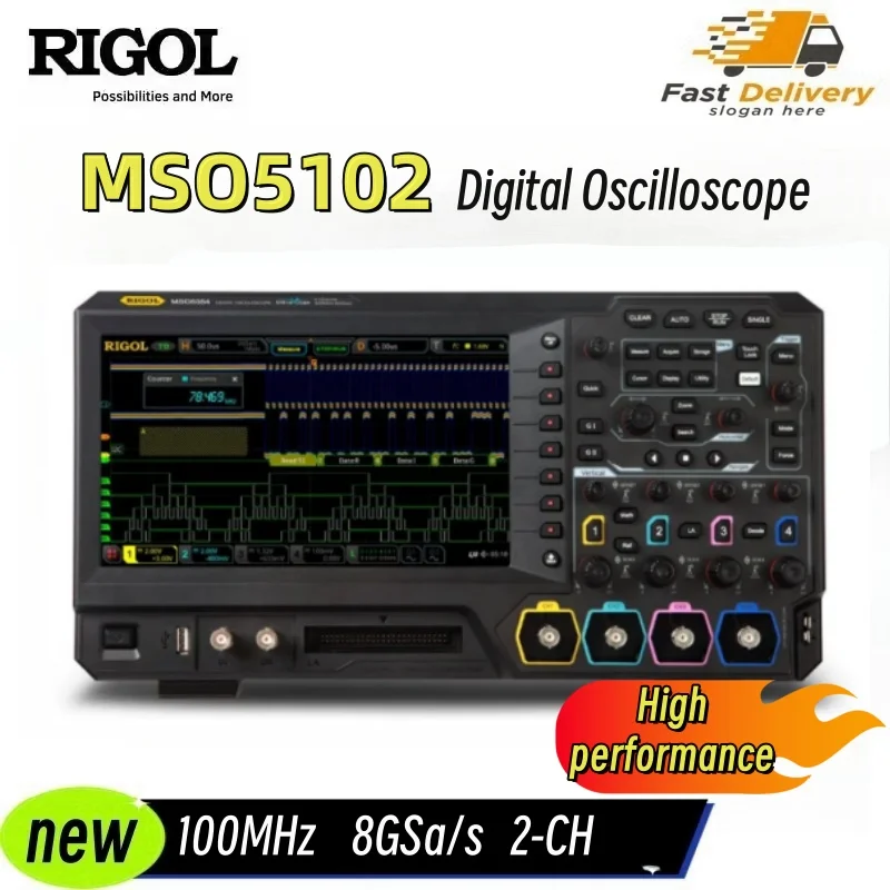 Rigol MSO5102 - Two Channel, 100 MHz Digital / Mixed Signal Oscilloscope