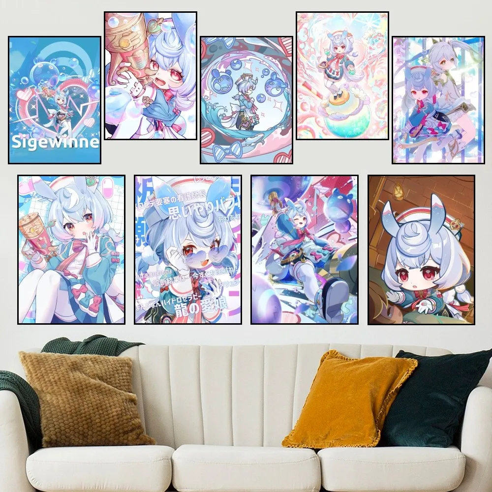 

Game Genshin Impact Sigewinne P Poster Home Prints Wall Decoration Living Room Painting Bedroom Office