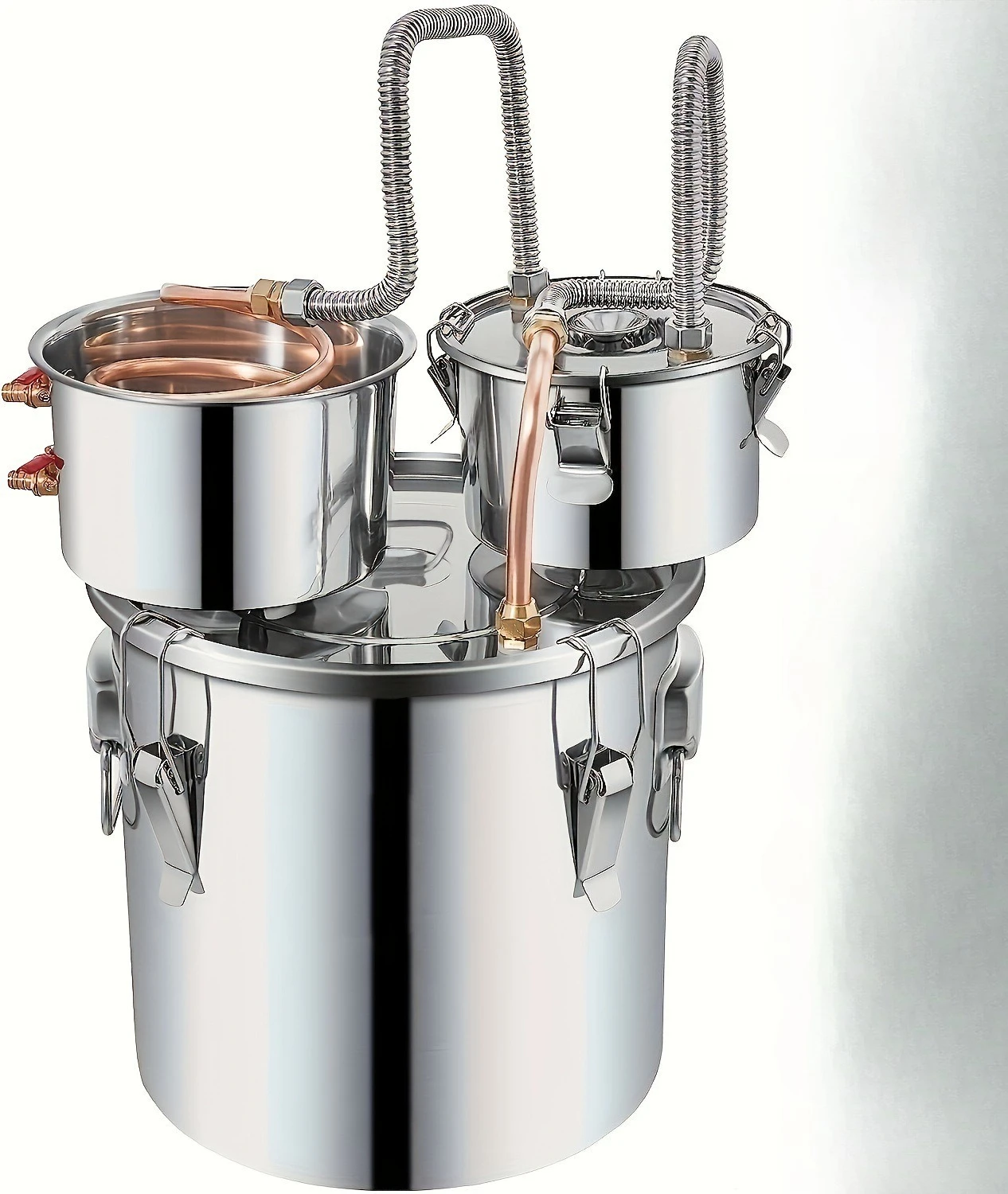 

still 3 gallons stainless steel alcohol with copper tube