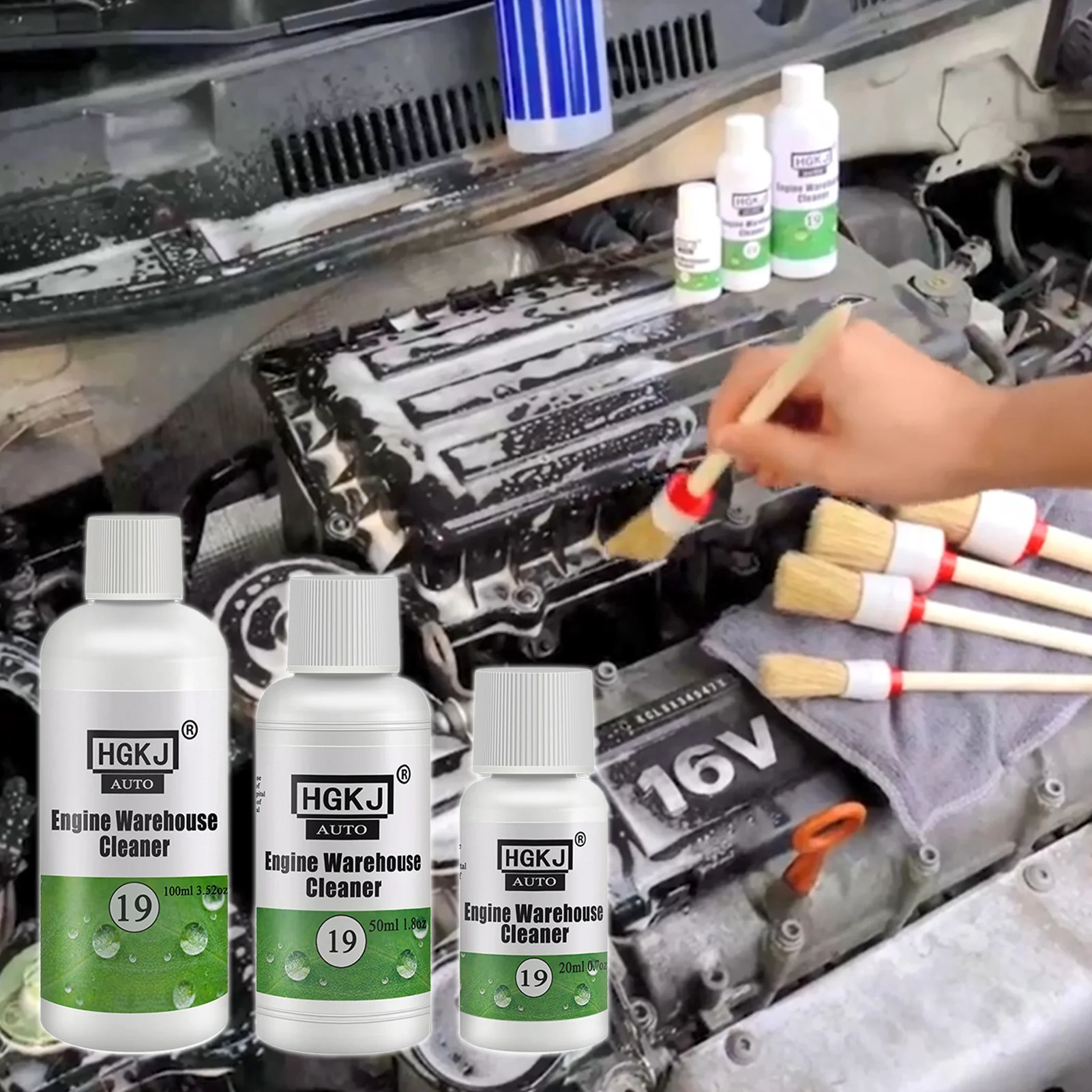 HGKJ-AUTO-19 Engine Warehouse Cleaner All Purpose Cleaner Spray Car Cleaning Kit Automotive Dust Car Crevice Cleaner Auto Air