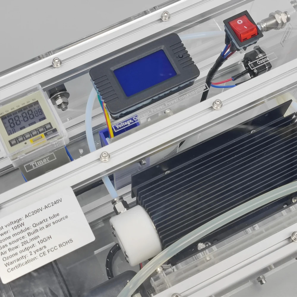 Pinus longaeva B1 500mg 0.5g 1g 3g 5g 7g 10g/h 10 grammi macchina per ozono con guscio acrilico regolabile con timer purificatore d'aria per ozono