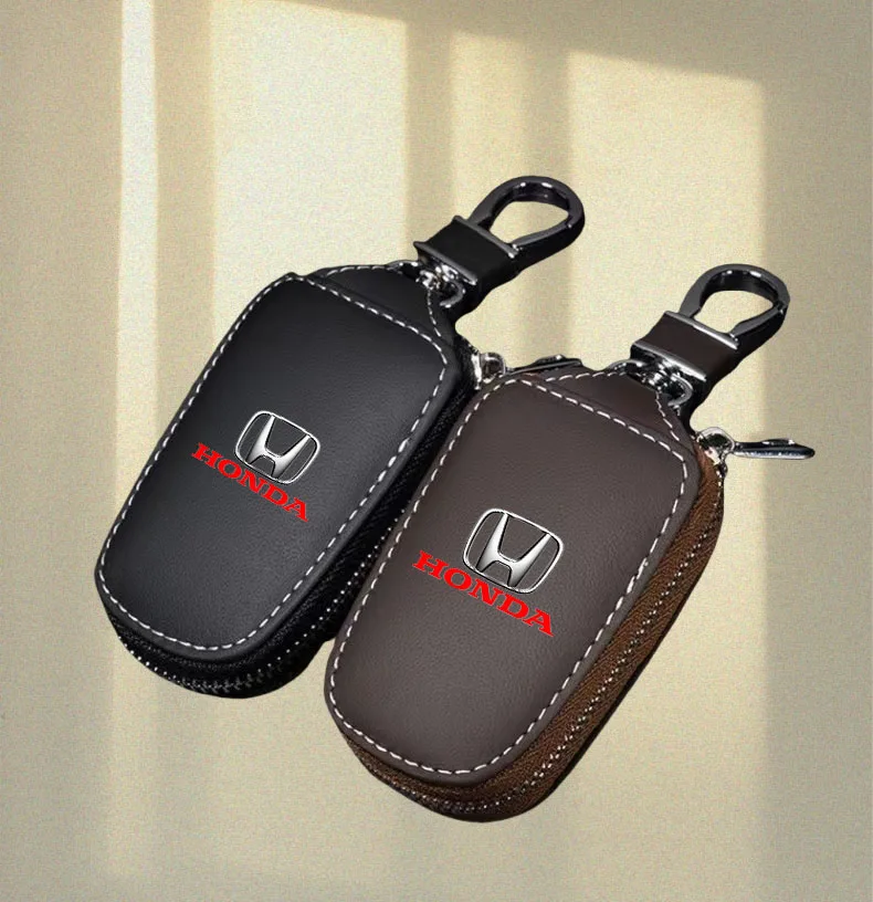 Funda de cuero para llave de coche, para Honda Civci FIT CRV Accord Jazz HRV Dio Prelude Odyssey City Pilot, llavero con funda remota