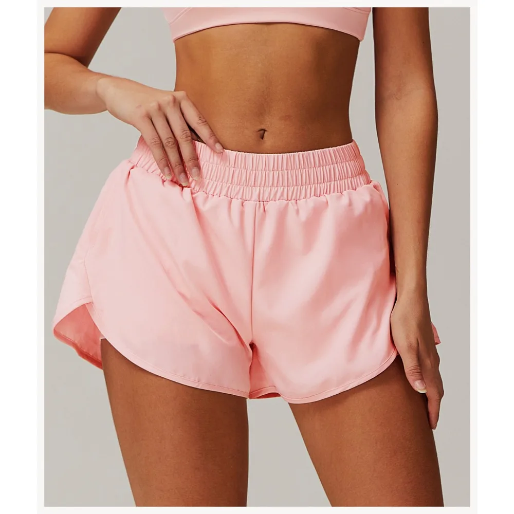 Zechuang Pocket Nude Quick-drying Yoga Shorts Fake Two-piece Sports Hip Lifting Shorts Running Fitness Yoga Pants