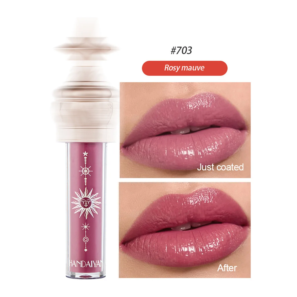 Água brilho labial à prova dwaterproof água de longo prazo hidratante copo antiaderente não-desvanecimento líquido lipsitck espelho lábio esmalte maquiagem lipgloss matiz