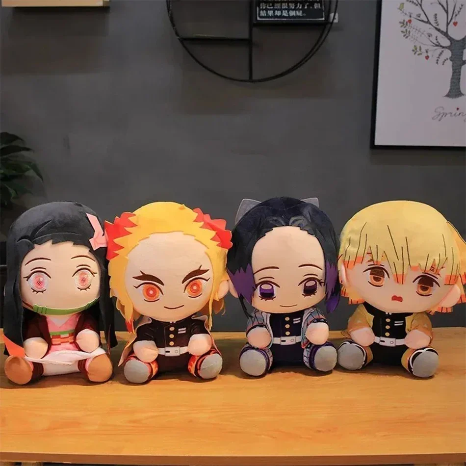 2026 Japan Demon Slayer Plush Lovely Anime Kimetsu No Yaiba Kamado Tanjirou Nezuko Zenitsu Kyoujurou Toys Collection Gifts