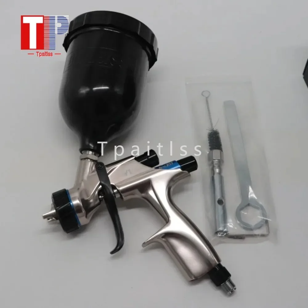 Tpaitlss Automobile Spray Gun Clearcoat and Priming paint Gun HVLP 600ml Cup 1.3 Tip