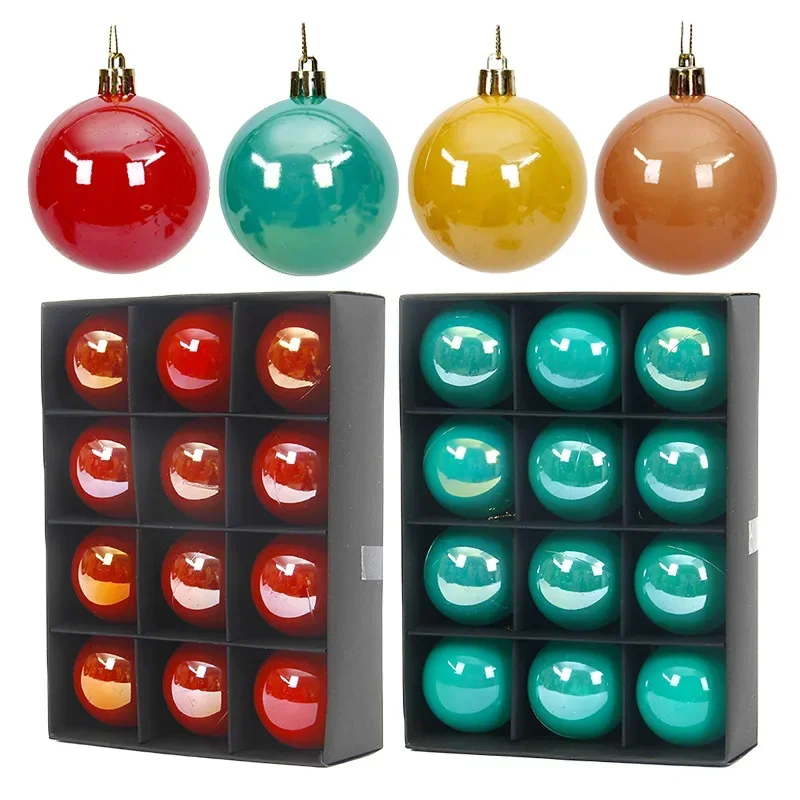 

12pcs 6cm Christmas Balls Set Multicolor Christmas Decorations 2023 New Year Xmas Tree Ornaments Set for Home Party