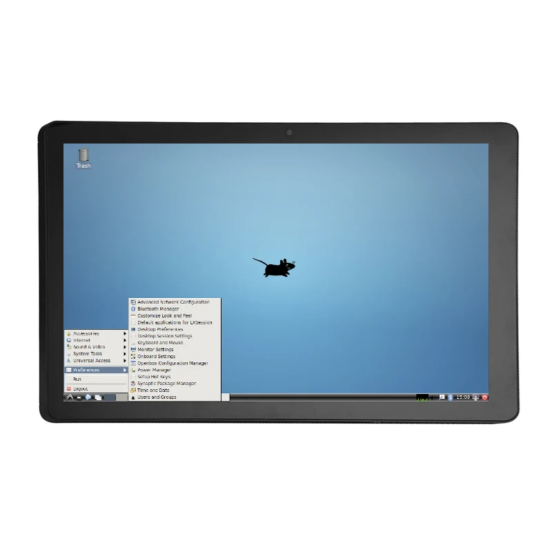 2025 Sunworld POE Powered 15.6 Inch Linux Ubuntu Tablet ESOP Workshop Industrial Display with Android/Linux  Option