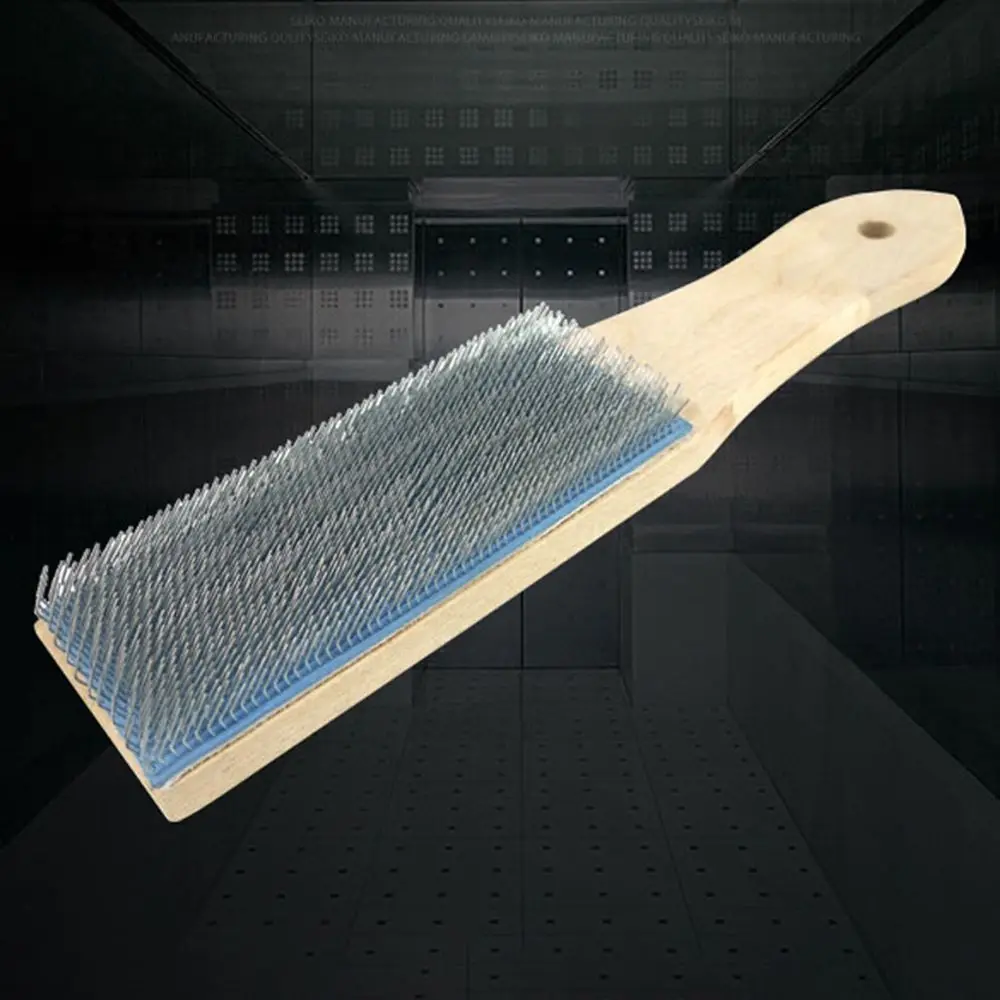 Steel Pointed for File Ergonomic Design Remove Chip Files Cleaner Cleaning Brush File Brush Cleaning Tool