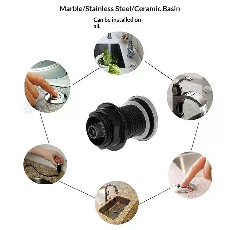 Pneumatic Switch Massage Bathtub Starter Accessories Stainless Steel Button Extended Air Switch For Kitchen Waste Disposer