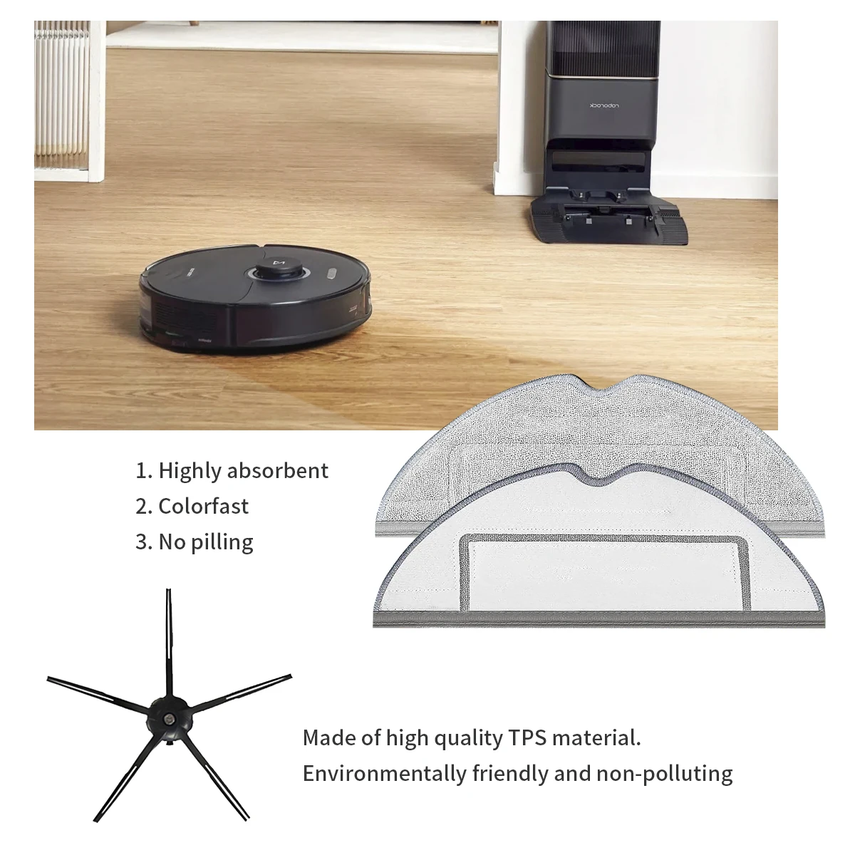 Main Brush Filter for Roborock S8 S8 PLUS S8+ S8 Pro Ultra G20 Side Brush Robot Vacuum Cleaner Part, Mop Dust Bag image 4