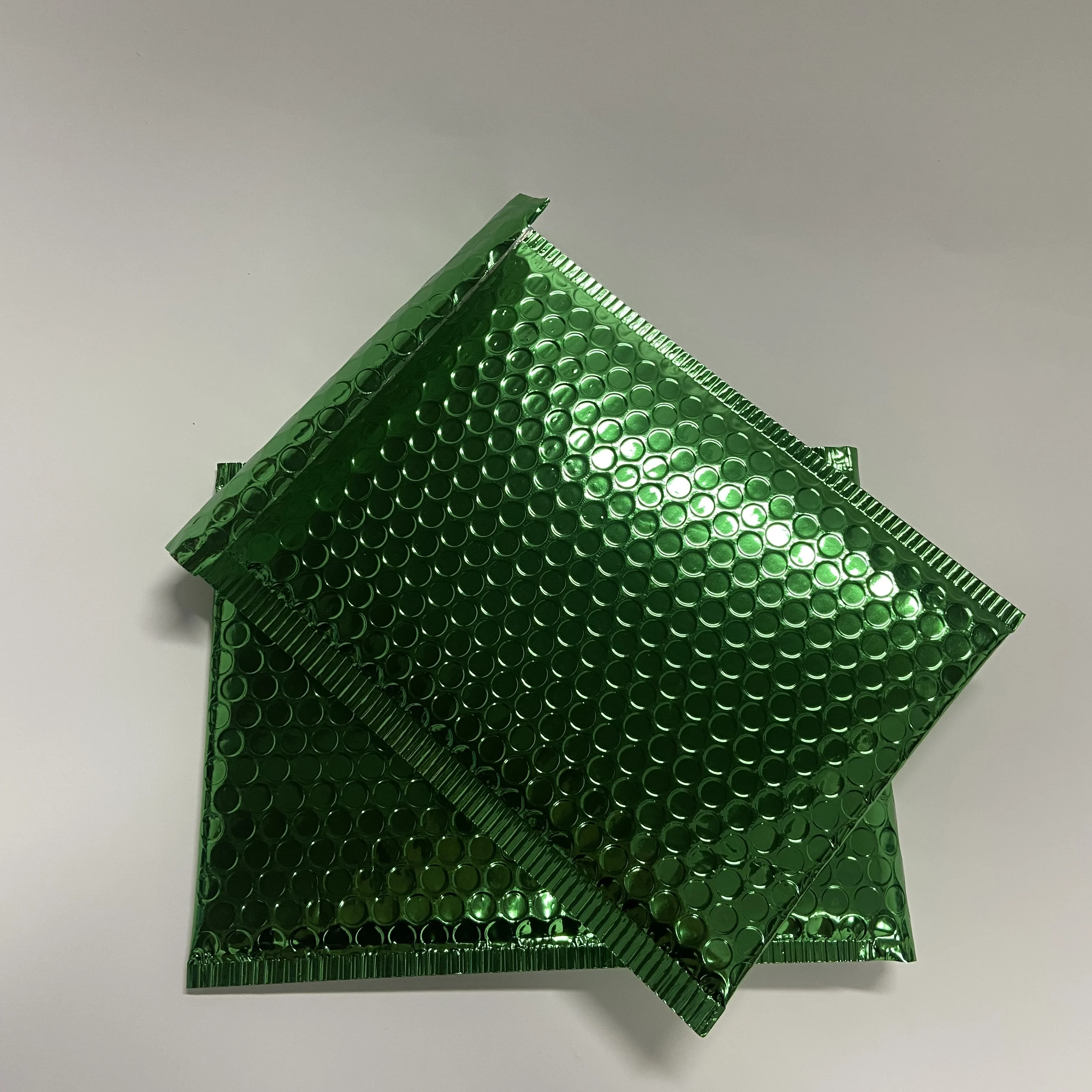 Metallic Green Padded Bubble Mailers Shipping Envelopes 30PCS 18*23cm Plastic Poly Shipping Bags