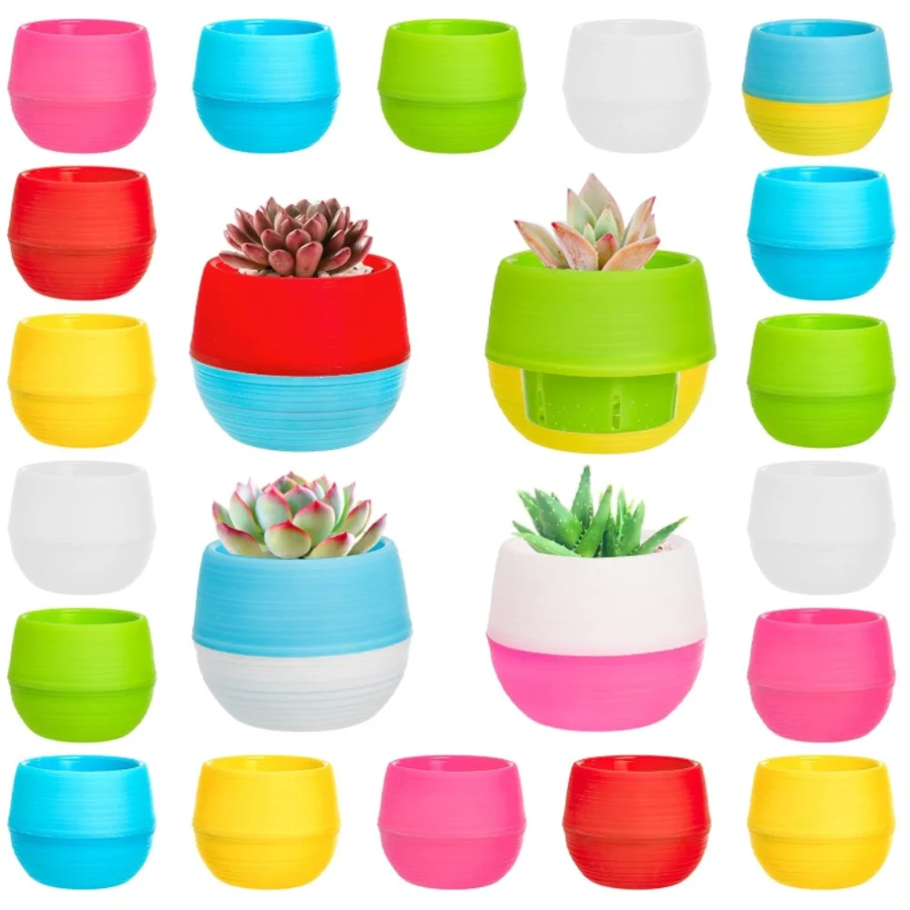 Small Plastic Plant Containers 30 Pack 2.8 Inch Diameter with Ventilation Holes for Root Health and Moisture Control
