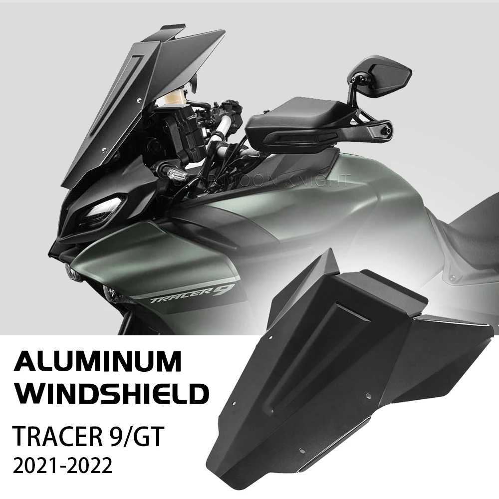 

Fit For YAMAHA TRACER 9 GT TRACER9 2021- Motorcycle Accessories Windshield Windscreen Aluminum Wind Shield Deflectore