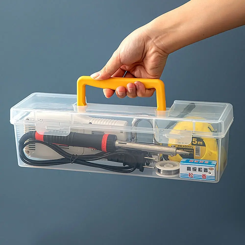 Transparent Hardware Tool Box Multifuntional Toolbox Plastic Parts Box Tool Organizer Household Tool Storage Box