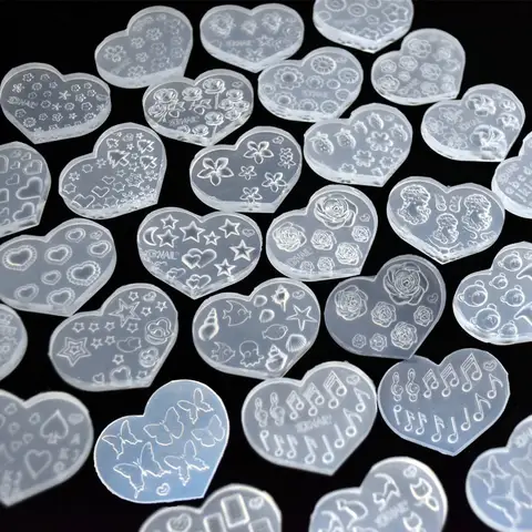 SNASAN Piccole Perline Fiori Del Fumetto Cuore Stella Unghie Artistiche Orecchini Stampo In Silicone Strumento di Colata di Gioielli Stampo In Silicone Resina Epossidica UV