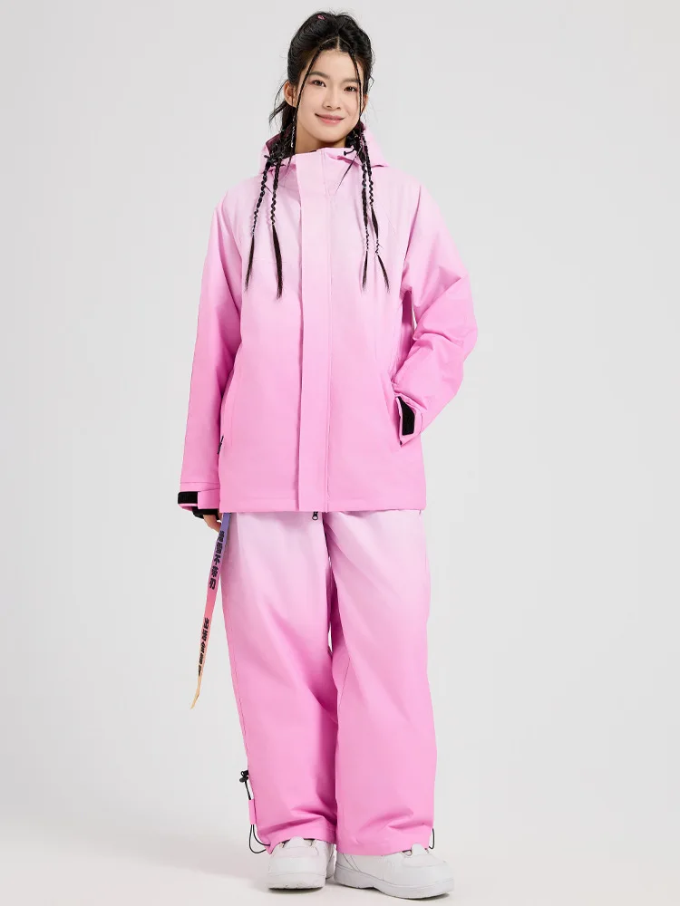 

DOOKSNOW 2025 Winter Ski Suit Women's And Men's Waterproof Windproof Cotton-Padded Thermal Ski Jacket And Pants Set