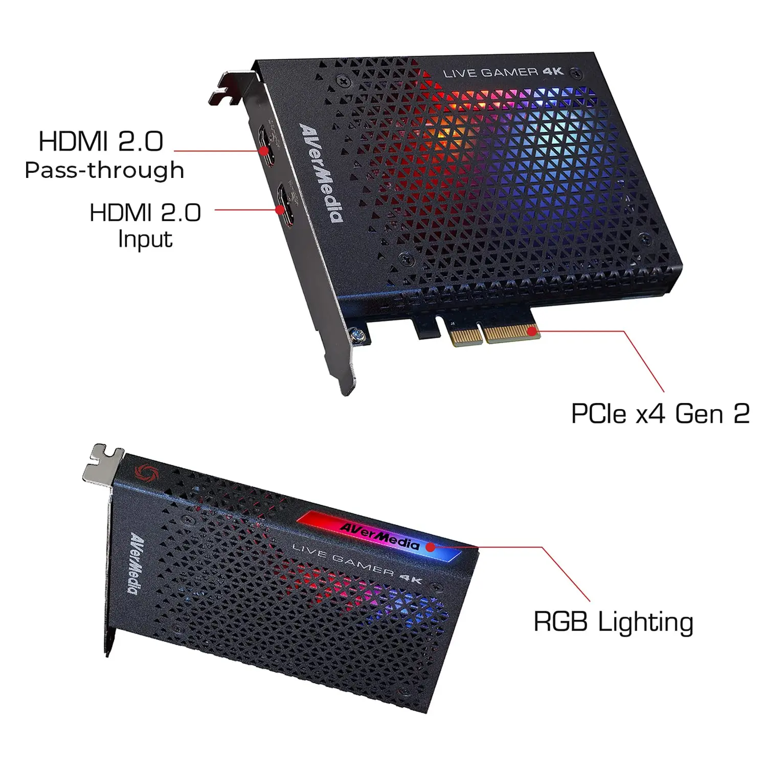 AVerMedia GC573 Live Gamer 4K Internal Video Capture Card Stream and Record 4K60 HDR10 for OBS PS5 PS4 SWITCH Xbox