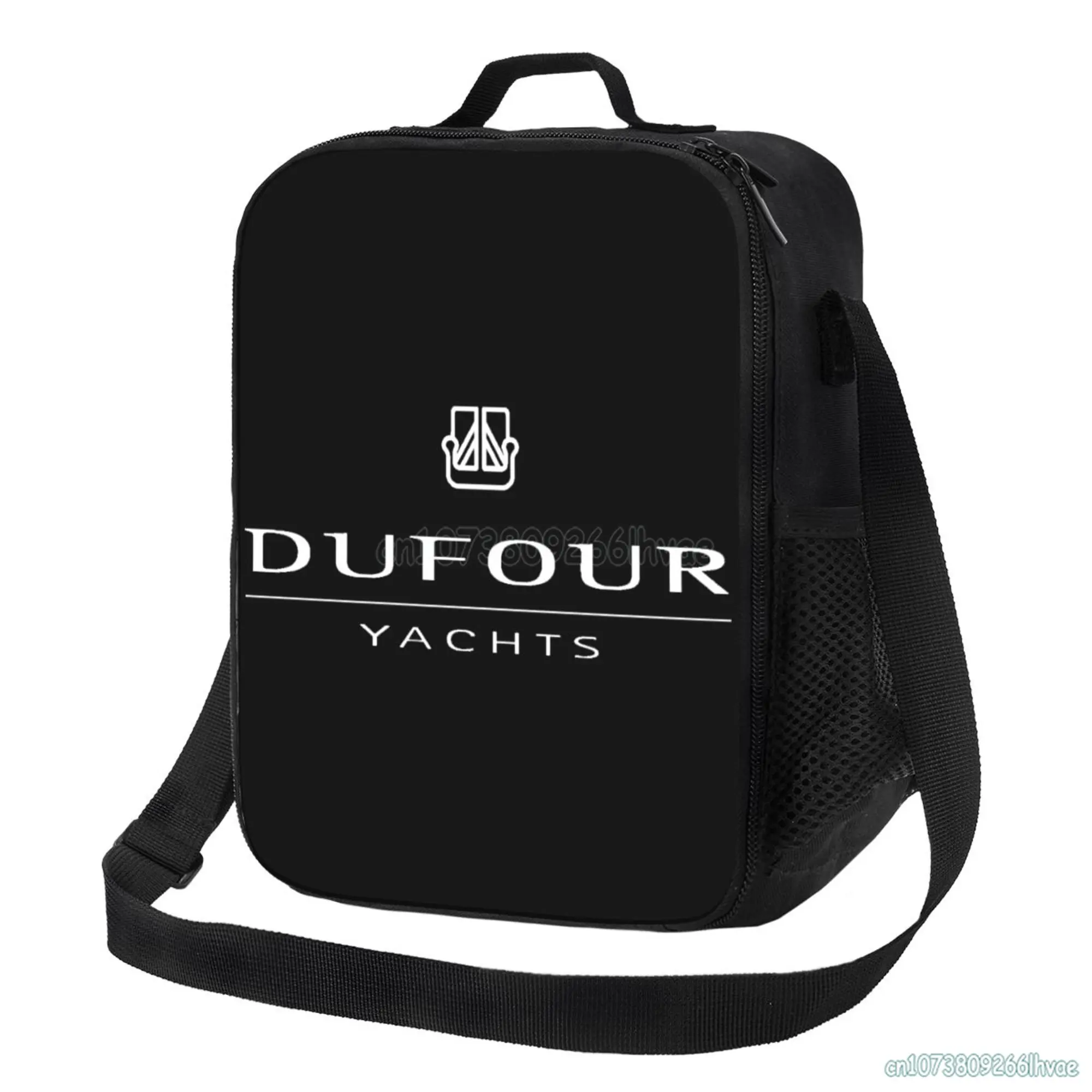 Dufour Yachts Logo Print Insulated Lunch Bag Reusable Portable Cooler Tote Bag with Adjustable Shoulder Belt for Office Picnic