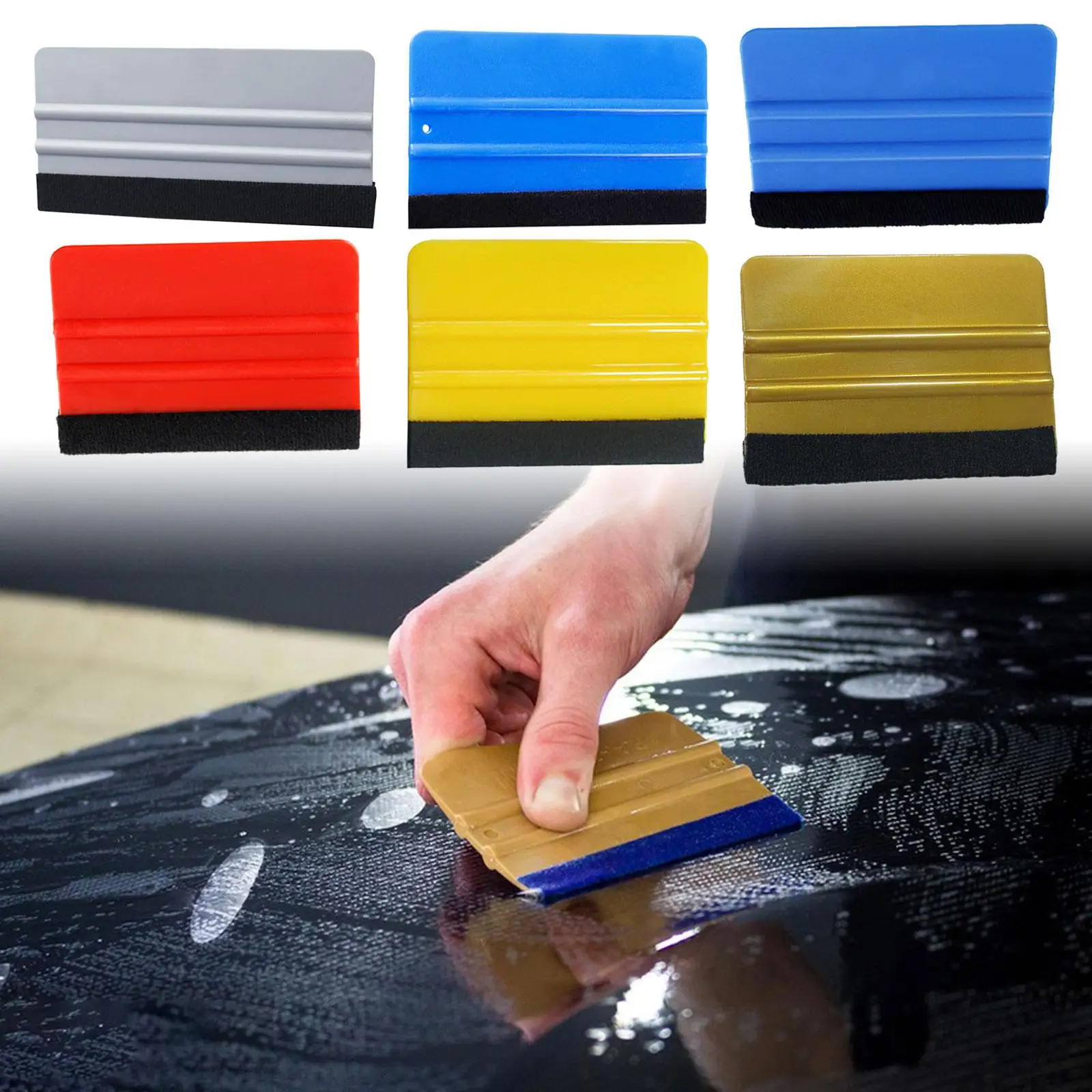 

Скребок для оконной пленки автомобиля, 5 шт., для защитной пленки от краски, стеклянная пленка