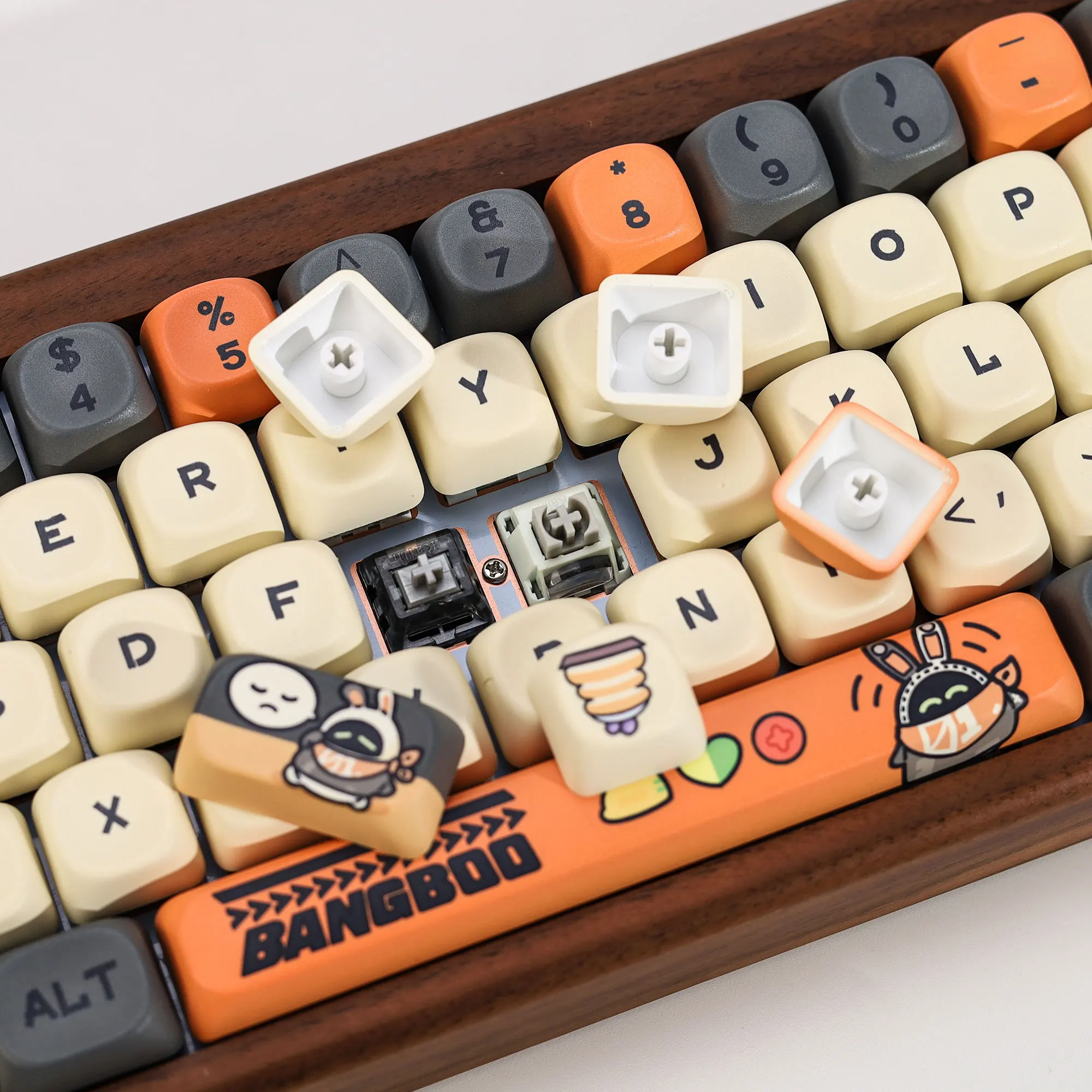 KBDiy 133 Keys ZZZ Bangboo Keycaps PBT KOA Profile Cute Anime Keycap Custom For Mechanical Keyboards Gaming Key Caps 60 75 61Set