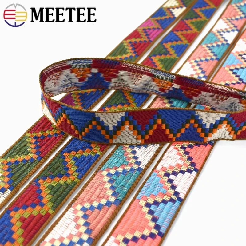 5/10M Meetee 30mm Polyester Jacquard Ribbon Webbing Braid Cotton Bag Strap By Meters Clothes Shoes Belt Band Sewing Material