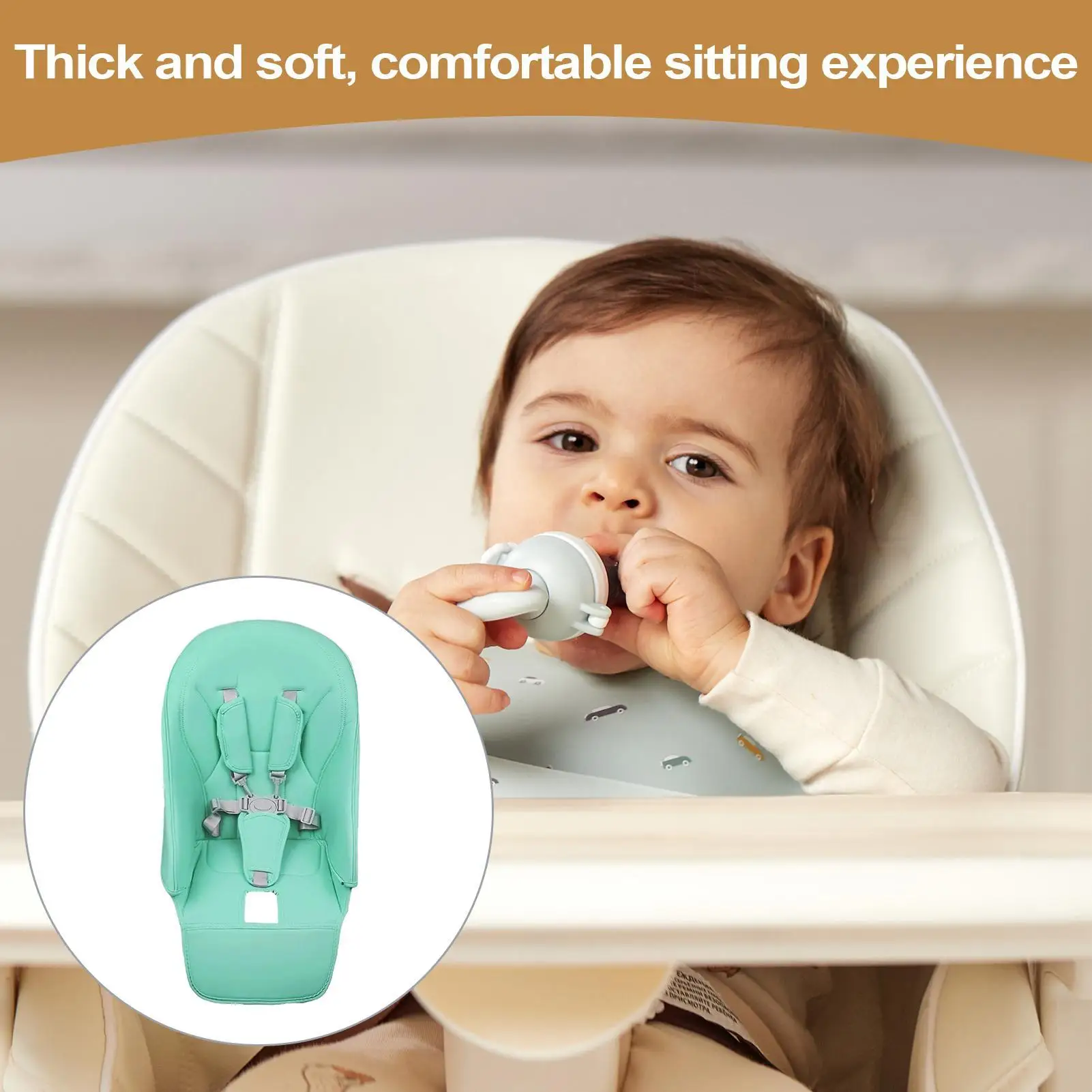 Baby Foldable chair Cover PU Leather Travel Home Dining chair cover seat Seat Case For PegPerego for Siesta Zero3 for Baoneo