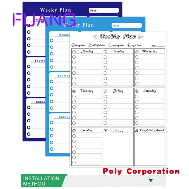 Custom  Custom Mini Kids Paper Magnet Marker, Notepad Sticker Double Side Sheet, Whiteboard Magnet Calendar For Fridge Dry Erase