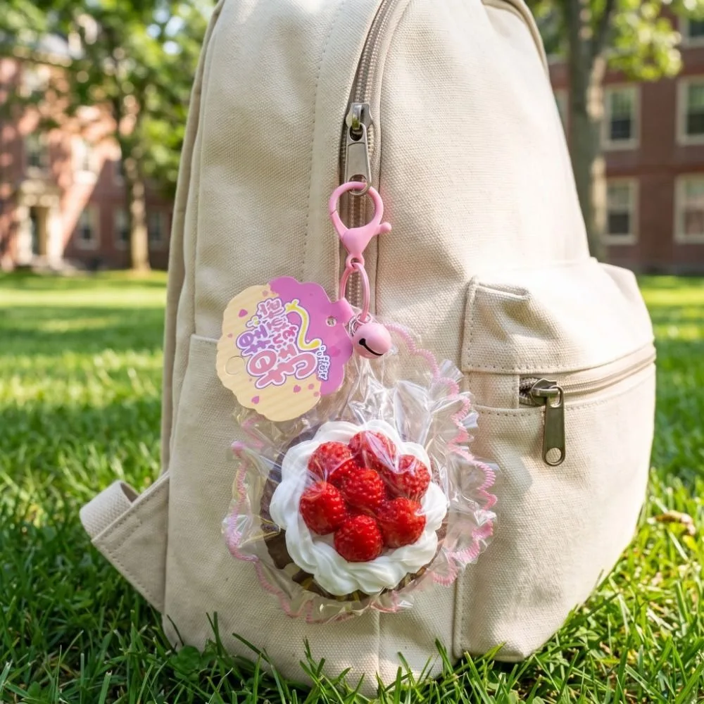 Hand Relax Cute Cake Squishy Keychain Shapable Bounce Strawberry Cake Squishy Keychain Pinch Handmade Bag Pendant Children Gifts